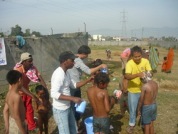 Bathing program for Slum's Children